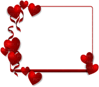 frame-hearts-hjärtan-röd - Free PNG