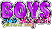 boys are stupid glitter text - Δωρεάν κινούμενο GIF