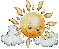 soleil et nuages - Ingyenes animált GIF