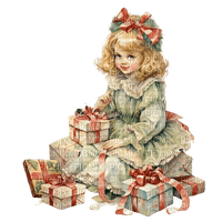 enfant, kind, child, vintage, christmas - 免费PNG