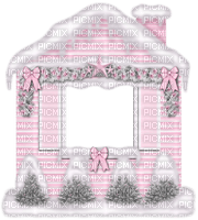 Pink Christmas House - gratis png