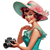 springtimes woman retro pinup vintage - безплатен png