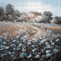 background field spring summer glitter blue brown - GIF animasi gratis