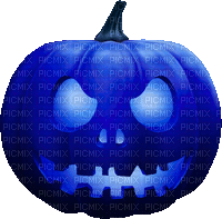 Jack O Lantern.Blue.Animated - KittyKatLuv65 - Δωρεάν κινούμενο GIF