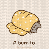 Pusheen a burrito laurachan - Ücretsiz animasyonlu GIF