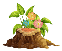 tree trunk flower - PNG gratuit