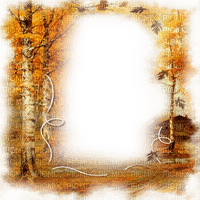 automne foret cadre autumn forest  frame