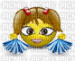 smiley pom-pom girl - GIF animate gratis