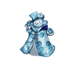 minou snögubbe blue snowman - 免费PNG