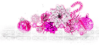 Christmas.Winter.Cluster.White.Pink - darmowe png