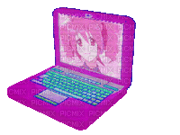 pink laptop :3 - Free animated GIF