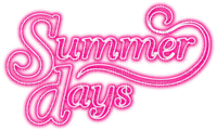 Summer Days.Text.Pink - png grátis