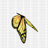 chantalmi papillon butterfly jaune yellow - GIF animé gratuit