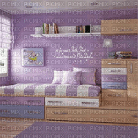 Purple Aesthetic Bedroom - GIF animé gratuit