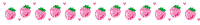 pink strawberry divider - PNG gratuit