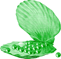 Seashell.Pearls.Green - 免费PNG