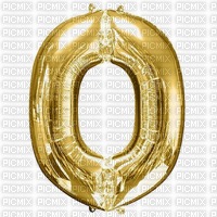 Letter O Gold Balloon - besplatni png