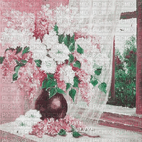 soave background animated windows flowers vase - 無料のアニメーション GIF