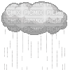 Nuvem,chuva e Raio - GIF animado grátis