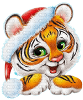 Y.A.M._New Year, winter, tiger - darmowe png