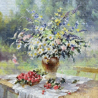 dolceluna spring animated background vase flowers - Gratis animeret GIF