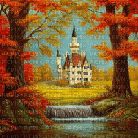 kikkapink autumn background fantasy - besplatni png