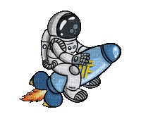 Space Rocket - GIF animado gratis