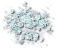 blue pastel snowflakes scrap - PNG gratuit