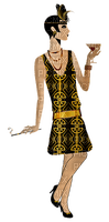 Art Deco woman bp - Free PNG