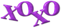 XOXO.Text.Purple - δωρεάν png