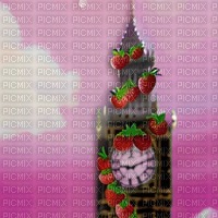 Strawberry covered Big Ben - ilmainen png
