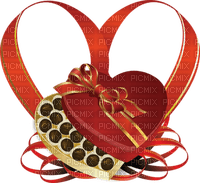 Kaz_Creations Love Heart Valentines Ribbons Bows Chocolates - PNG gratuit