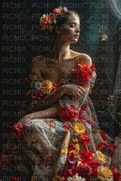 Kobieta,kwiaty - Free PNG