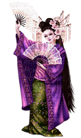Asian.Woman.Purple.Green - zadarmo png