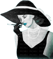 soave woman vintage fashion hat pearl smoke - Free PNG