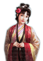 Rena red gold Asian Woman Mädchen Girl - бесплатно png