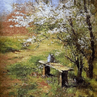 fondo primavera paisaje gif dubravka4 - Бесплатный анимированный гифка