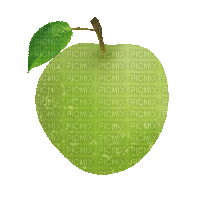 Green Apple Food - GIF animado gratis