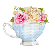 Tea Cup with Flowers - png gratis