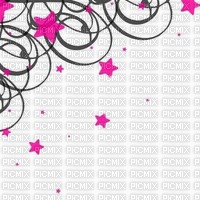 Pink stars on black and white background - png grátis