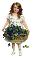 loly33 enfant vintage fleur - PNG gratuit