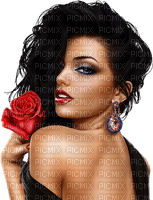Kobieta z różą - PNG gratuit