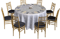 Kaz_Creations Dining-Table-Round With Chairs - zdarma png