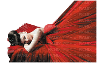Kaz_Creations Woman Femme Red Lying Down - PNG gratuit