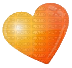 orange heart - 免费PNG
