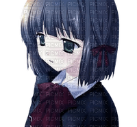 sad anime girl - Free PNG