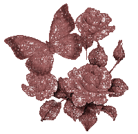 fleur papillon marron - Free animated GIF