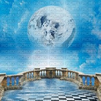 Background Moon  Blue Black White - Bogusia - PNG gratuit