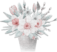 soave deco flowers vase garden spring pastel - Free PNG
