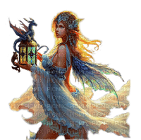 fantasy woman with dragon by nataliplus - darmowe png
